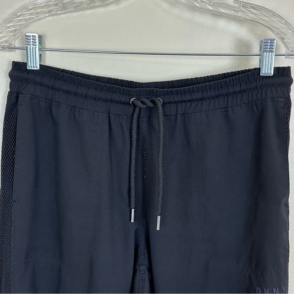 DKNY SPORT Comfortable Black Jogger pants with Mesh Stripe down each leg, Size S - Picture 3 of 15